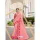 Light Pink Two Tone Art Silk Heavy Embroidered Designer Saree