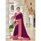 Purple Two Tone Art Silk Heavy Embroidered Designer Saree