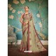 Taupe Embroidered Two Tone Art Silk Saree