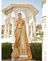Golden Zarshi Embroidered Designer Wedding Saree