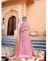 Pink Heavy Sana Silk Embroidered Floor Length Suit