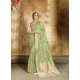 Green Nylon Organza Silk Designer Saree