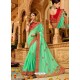 Jade Green Fancy Heavy Embroidered Designer Wedding Saree
