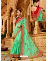 Jade Green Fancy Heavy Embroidered Designer Wedding Saree