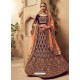 Perfect Purple Fancy Fabric Heavy Embroidered Designer Bridal Lehenga Choli