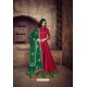 Rose Red Heavy Tapeta Sarteen And Tapeta Silk Embroidered Floor Length Suit