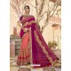 Multi Colour Two Tone Art Silk Heavy Embroidered Party Wear Saree