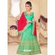 Jade Green Japan Silk Embroidered Lehenga Choli