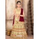 Golden Japan Silk Embroidered Lehenga Choli