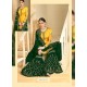 Yellow And Green Heavy Embroidered Designer Sarara Suit