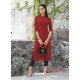 Maroon Rayon Readymade Kurti