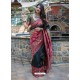 Black And Red Banarasi Patola Silk Designer Saree