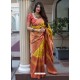 Yellow And Orange Banarasi Patola Silk Designer Saree