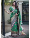 Dark Green Banarasi Patola Silk Designer Saree