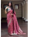 Hot Pink Banarasi Patola Silk Designer Saree