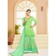 Green Upada Silk Heavy Embroidered Designer Palazzo Suit