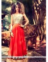Kangana Ranaut Red Lace Work Anarkali Suit