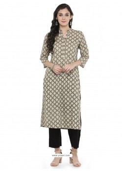 Multi Colour Cotton Printed Kurti