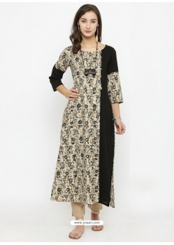 Fab Multi Colour Cotton Printed Kurti