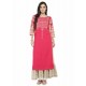 Genius Fuchsia Viscose Rayon Printed Kurti