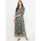 Fabulous Grey Rayon Printed Kurti