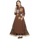 Brown Rayon Printed Kurti