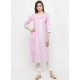 Baby Pink Pure Cotton Printed Kurti