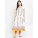 Fashionable White Pure Cotton Printed Kurti