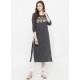 Carbon Cotton Blend Printed Kurti