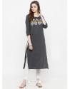 Carbon Cotton Blend Printed Kurti