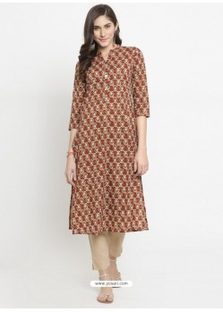 Glamorous Multi Colour Pure Cotton Printed Kurti