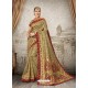 Golden Silk Jacquard Work Party Wear Saree