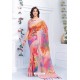 Multi Colour Pure Linen Printed Saree