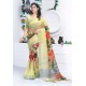 Lemon Pure Linen Printed Saree