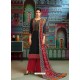 Black Modal Chanderi Cotton Embroidered Palazzo Suit