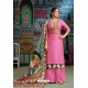 Light Pink Modal Chanderi Cotton Embroidered Palazzo Suit