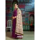 Purple Modal Chanderi Cotton Embroidered Palazzo Suit