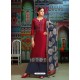 Maroon Modal Chanderi Cotton Embroidered Palazzo Suit