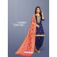 Navy Blue Pure Jaam Silk Embroidered Patiala Suit