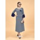 Grey Heavy Rayon Designer Kurti