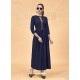 Navy Blue Heavy Rayon Designer Kurti