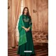 Dark Green Tapeta Jacquard Worked Designer Gown Style Suit