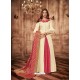 Off White Tapeta Jacquard Worked Designer Gown Style Suit