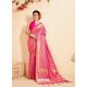 Fuchsia Banarasi Art Silk Jacquard Worked Designer Saree