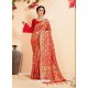 Red Banarasi Art Silk Jacquard Worked Designer Saree