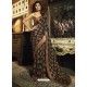 Multi Colour Silk Brasso Embroidered Party Wear Saree