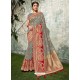 Grey Weaved Silk Jacquard Worked Designer Saree