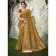 Marigold Weaved Silk Jacquard Worked Designer Saree