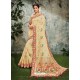 Off White Weaved Silk Jacquard Worked Designer Saree