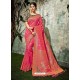 Rani Weaved Silk Jacquard Worked Designer Saree